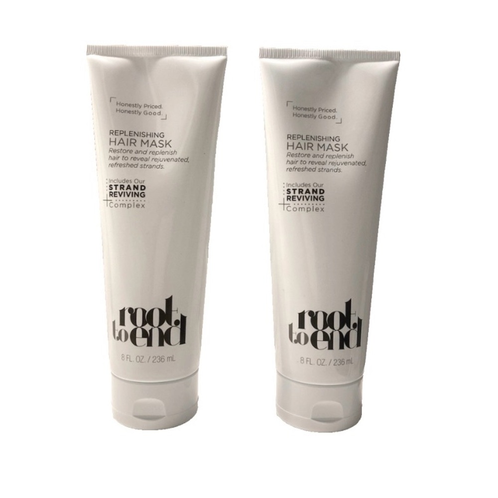 ROOT TO END Replenishing Hair Mask Strand Reviving Complex 8 oz Lot OF 2